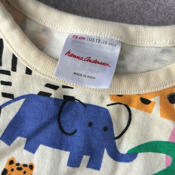 Hanna Andersson Animal Print Dress with Bloomers, Size 12-18 Months - Picture 2 of 6